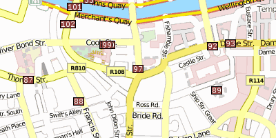 Stadtplan Christ Church Cathedral  Dublin