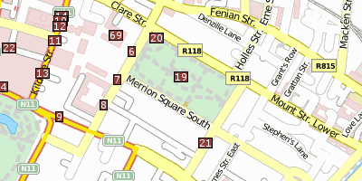 Merrion Square Dublin Stadtplan