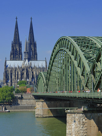 Foto Hohenzollernbrücke am Kölner Dom