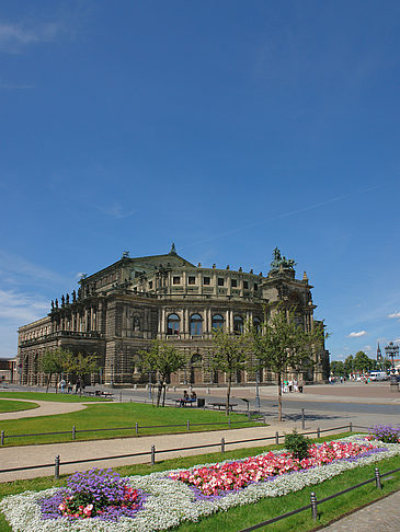 Foto Semperoper mit Blumen - Dresden