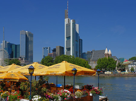 Skyline von Frankfurt mit Schöfferhofer Weizen Fotos