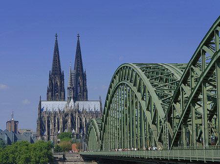 Foto Hohenzollernbrücke beim Kölner Dom