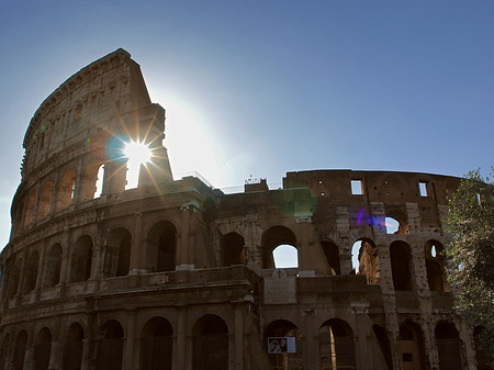 Foto Kolosseum mit Sonne - Rom