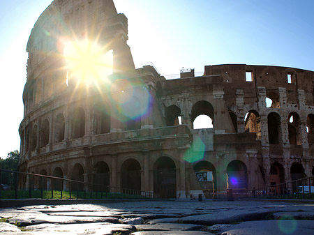 Foto Kolosseum mit Sonne - Rom